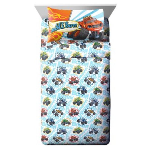 Blaze & the Monster Machines Off To The Races 3 Piece Crib/Toddler Size Kids Sheet Set
