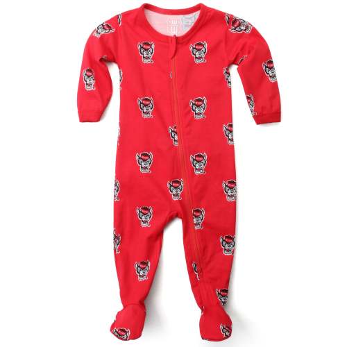 NC State Wolfpack Infant Allover Print Zip Sleeper