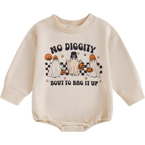 BemeyourBBs Newborn Baby Boy Girl Fall Winter Clothes Long Sleeve Bubble Sweatshirt Romper Cute Infant One Piece Outfit