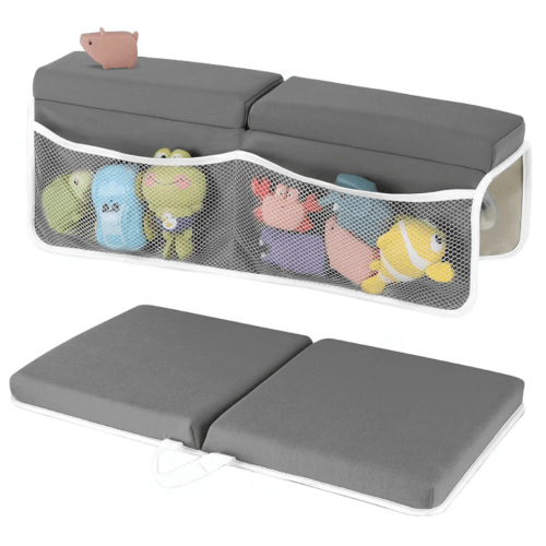 Baby Bath Kneeler and Elbow Rest Pad Set, Dark Gray