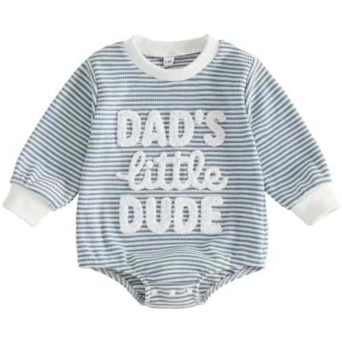 Newborn Baby Boy Fall Outfit Romper Jumpsuit Infant Waffle Clothes