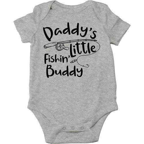 AW Fashions Daddy's Little Fishin' Buddy - To Do List Crawl, Walk and Fish - Cute One-Piece Infant Baby Bodysuit