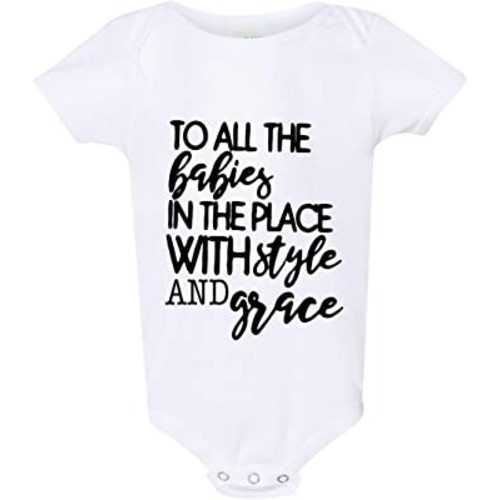 Freedomtees To All The Babies Funny Baby Gift Rap Lyrics Style and Grace Unisex Bodysuit shirt Gangster Baby