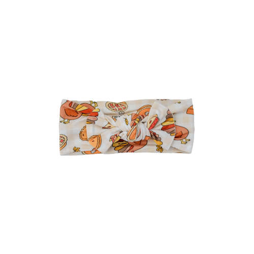 Knit Large Bow Headwrap in Gobble Gobble | Caden Lane