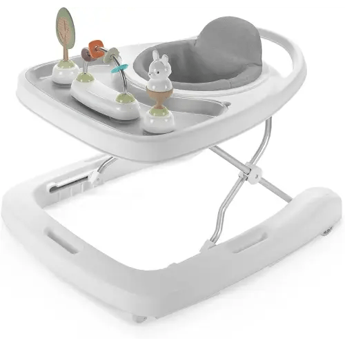 Ingenuity Step & Sprout 3-in-1 Foldable Baby Activity Walker with Removable Toys Ages 6 Months +, First Forest