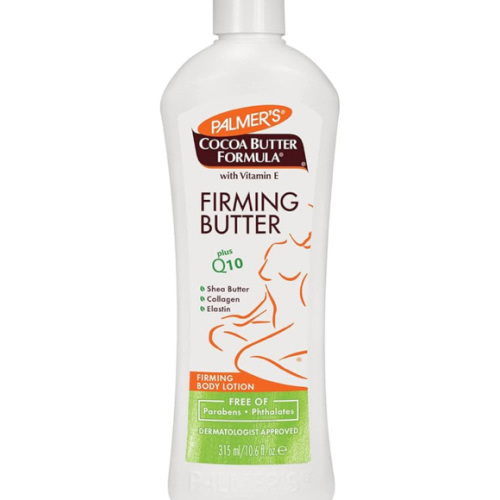 Palmer's Cocoa Butter Formula with Vitamin E + Q10 Firming Butter Body Lotion, Postpartum Essentials Skin Care, Shea Butter, Collagen and Elastin, 10.6 Fl Oz