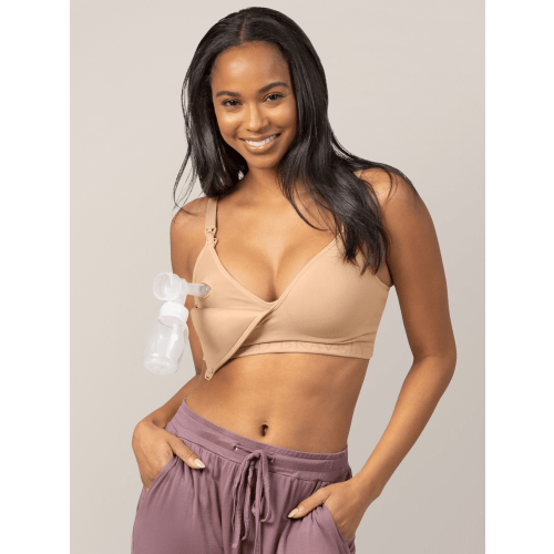 Signature Sublime® Contour Hands-Free Pumping & Nursing Bra | Beige - Kindred Bravely