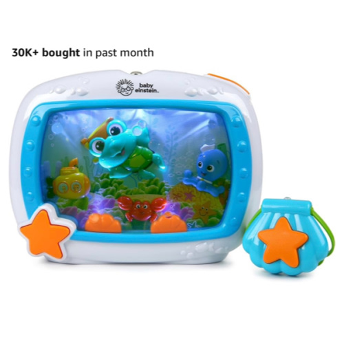 Baby Einstein Sea Dreams Soother Musical Crib Toy and Sound Machine, Newborn and up