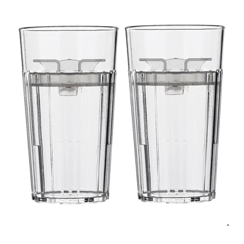 Reflo Smart Cup Bundle (Clear 2-Pack) Montessori Weaning Transition Training Cup, Slow-Spill Open-Rim Design, 360 Slow-Flow-Control, BPA-Free, Made in USA, E-Guide via QR Code