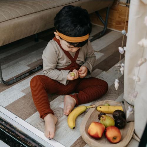 Silly Silas Hippy Ribbed Footless Tights with Braces - Cinnamon – About Baby Shop®