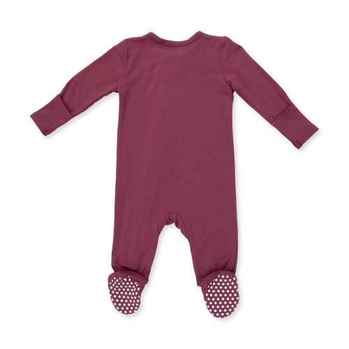 Solid Oxblood Red - 2 Way Zipper Footie – Angel Dear