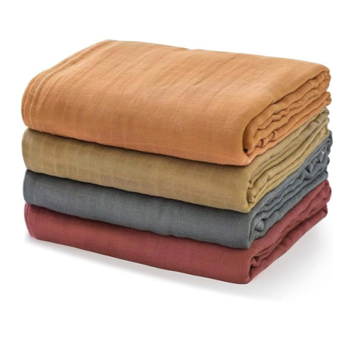 Momcozy Muslin Swaddle Blankets for Baby Boys and Girls, 4-Pack Breathable and Skin-Friendly Receiving Blanket Wrap, Baby Essentials, Registry & Gift, 47 x 47 inches