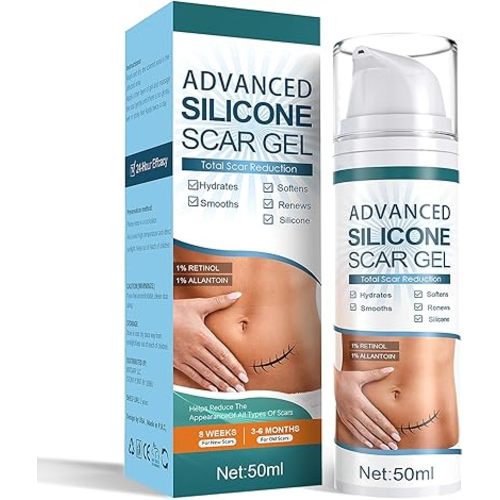 Mitgary Advanced Scar Gel, Silicone Scar Gel, Treats Old and New Scars, Reduces the Appearance of Scars from, Body, Face, Stretch Marks, Surgical Scar, Keloids, Acne, Burns and More, 50g (1.7 Oz)