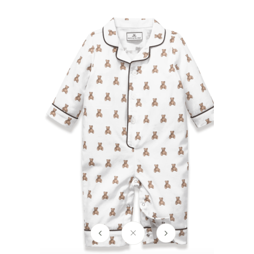Baby's Twill Classic Romper in Teddy Tales 3-6M
