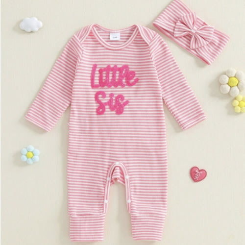 Baby Girl Winter Clothes Newborn Little Sister Going Coming Home Outfit Ruffle Mitten Romper Cute Ribbed Jumpsuit | SHEIN USA