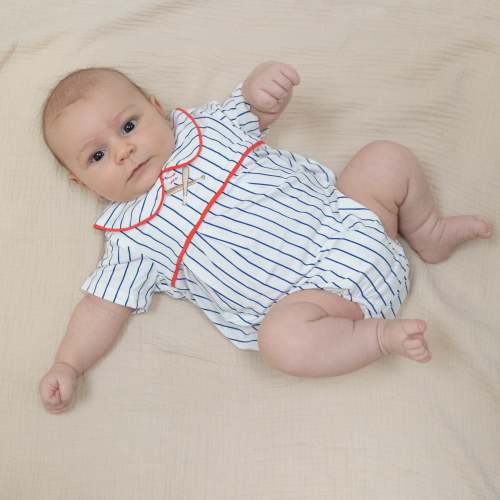 Baseball Stripe - Classic Box Pleat Bubble – Angel Dear