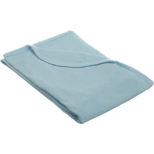 TL Care 100% Cotton Thermal Waffle Swaddle Blanket, Soft, Breathable & Stretchy, Blue, 30" x 40" for Boys and Girls, Perfect for Swaddling, Travel and Gifting