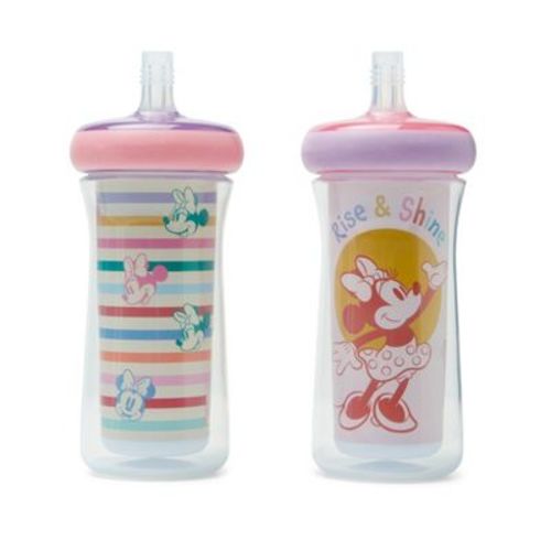 Disney 9oz Polypropylene Minnie Mouse Insulated Straw Cups - 2pk: BPA-Free, Leakproof, Spillproof