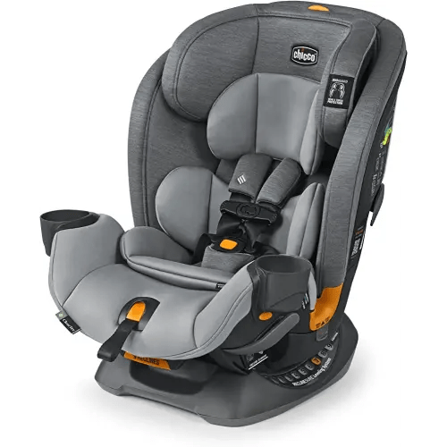 Chicco OneFit™ ClearTex® Slim All-in-One Car Seat, Rear-Facing Seat for Infants 5-40 lbs., Forward-Facing Car Seat 25-65 lbs., Booster 40-100 lbs., Convertible Car Seat | Drift/Grey