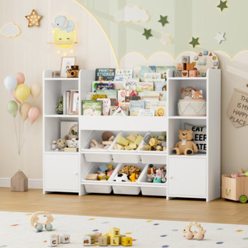 Winston Porter 46.9"W Kids Bookshelf with 6 Storage Cubbies, Toy Organizer with Storage Shelves, for Playroom, School & Reviews | Wayfair