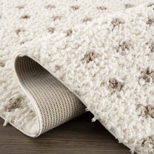 Chaia Dotted Cream & Brown Plush Rug