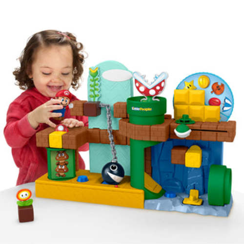 Fisher-Price Little People&nbsp;My Mario Adventure Playset, Musical Toddler Toy With&nbsp;2&nbsp;Figures