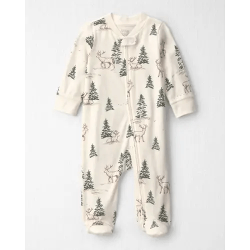 Baby Organic Cotton Sleep & Play Pajamas in Reindeer Forest - Little Planet | Carter's