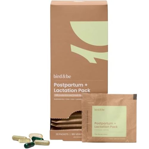 bird&be The Postpartum with Lactation Boost Supplement - 30-Day Supply