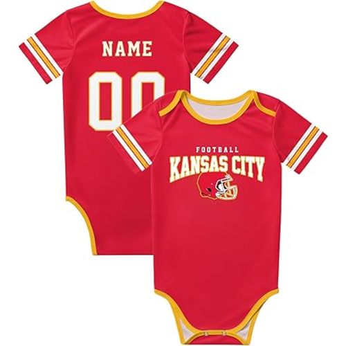 Newborn Short Sleeve Unisex Bodysuit - Personalized Custom Name Number for Baby Boy Girl