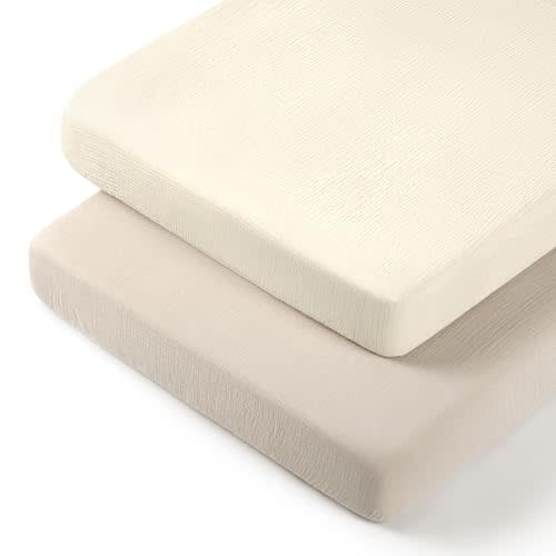 lulumoon Pack N Play Sheets: Soft & Breathable Playard Sheets for Boys and Girls - Fitted for Most Pack N Play and Playard Mattress