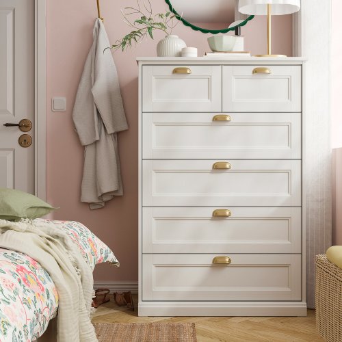 FÅGELFJÄLLET 6-drawer dresser - off-white 32 1/4x20 1/8x48 3/8 "