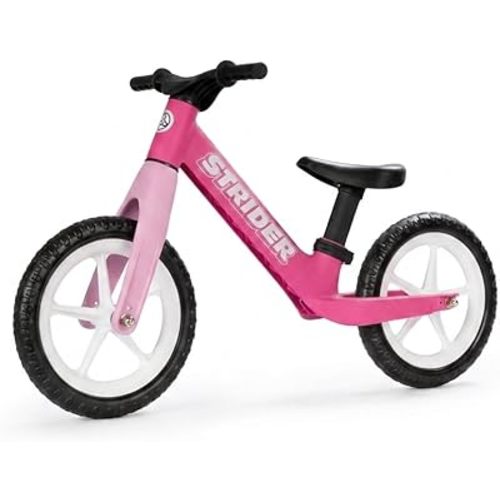 Strider 12” Comp Bike- No Pedal Balance Bicycle for Kids 1 to 3 Years - Tool-Free Assembly & Adjustments.