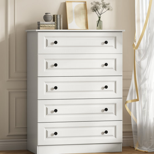 Wade Logan® 5 Drawer 29.5'' W Wood Modern Drawer Dresser & Reviews | Wayfair
