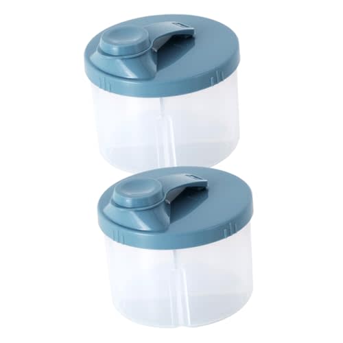 Toddmomy Baby Formula Dispenser 2-Pack Portable Milk Powder Container with 4 Compartments Leak-Proof Storage Box for Travel and Outdoor Activities