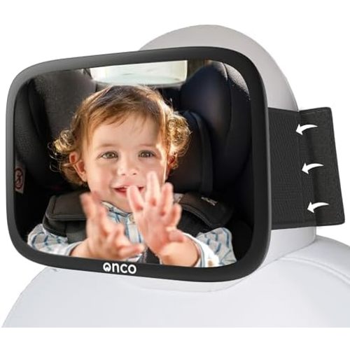 Baby Car Mirror for Fixed Headrests - Tesla-Compatible Non-Slip Mirror