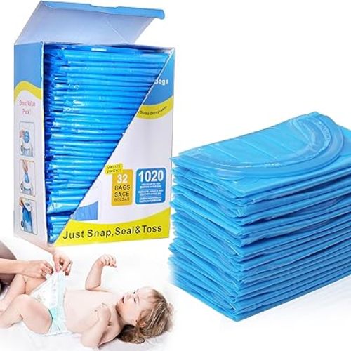 Diaper Pail Refill Bags 32 Bags Holds 1020 Counts Compatible with Arm&Hammer Diaper Pail Disposal System