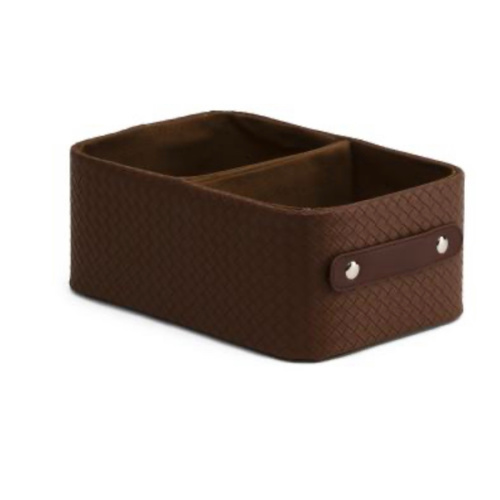 Faux Leather Small Basket Weave Bin | Home | TJ Maxx