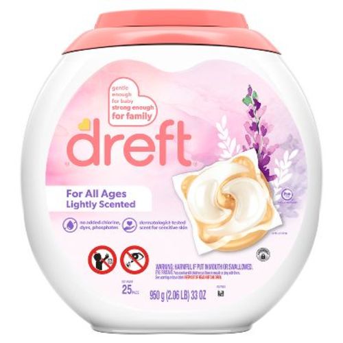Dreft Lightly Scented HE Compatible Laundry Detergent Soap Pacs