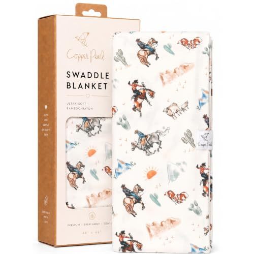 Copper Pearl Swaddle Blankets for Newborns | Soft Stretchy Receiving Blankets for Boys and Girls | Large 46 x 46 Inch Baby Blankets | Lightweight and Breathable Swaddles | Boone