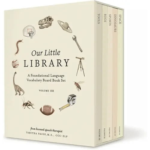 Our Little Library Vol. 3: Dinosaurs, Space, Tools, Bugs, and Sports Board Book Set for Boys & Girls (Tabitha Paige Children's Book Series)