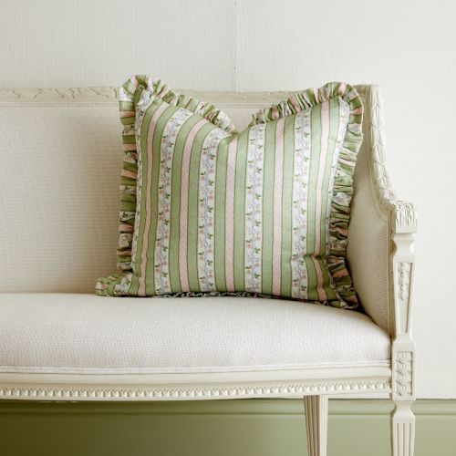 Isabelle in Green Frill Pillow Cover | Caitlin Wilson