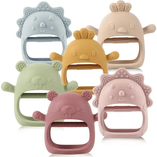 Baby Teething Toys, Teething Toys, Teethers for Babies 3-6 Months, Baby Chew Toys, BPA Free Teether Mitten with Soft Texture for Sensory Exploration and Itching Teething Relief