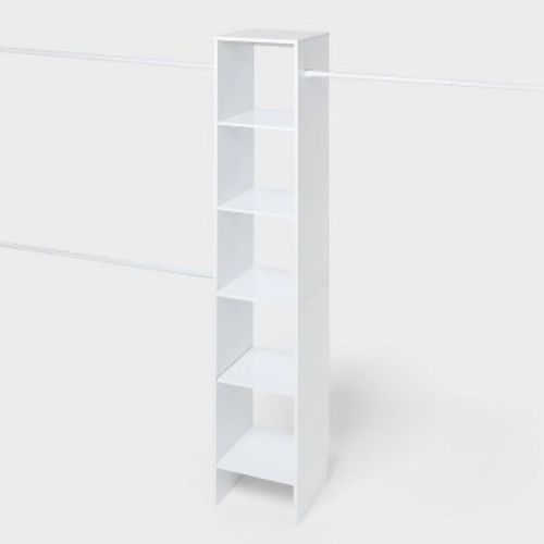5-Shelf Wood Tower Closet System White - Brightroom™