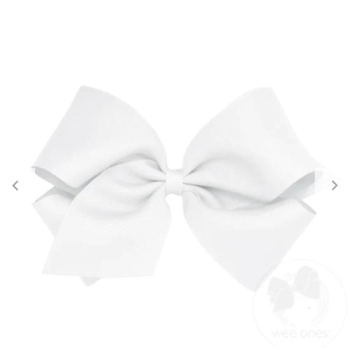 Wee Ones: Classic Grosgrain Girls Hair Bow - Plain Wrap