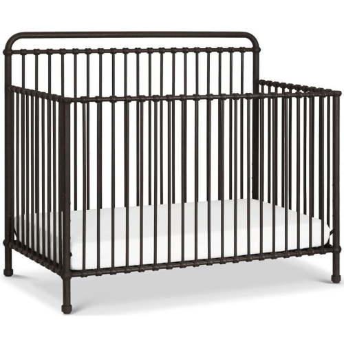 Namesake Classic Winston 4-in-1 Convertible Iron Crib, Vintage Iron, Premium Steel with Adjustable Mattress Positions