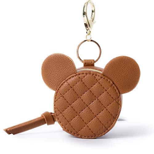 Miss Fong Pacifier Case with Clip & Cover, Holder Pod with Clasp, Holds 2 Pacifiers or Nipple Shield (Diamond Brown)
