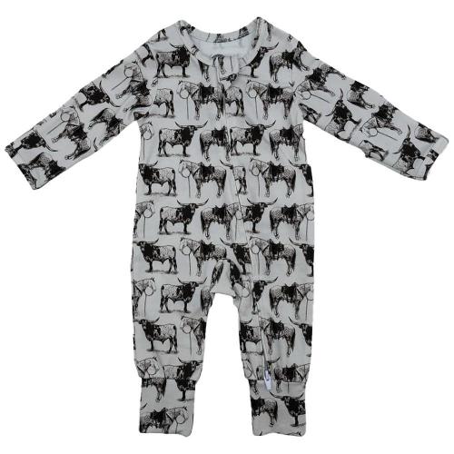 Cowkid Clothing Company Infant High Plains Folding Feet Onesie