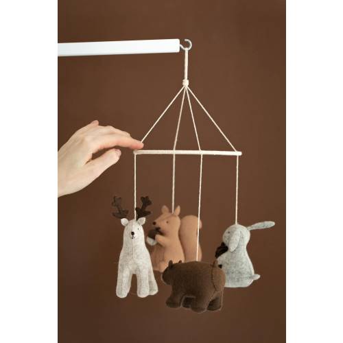 Baby mobile, Woodland baby mobile, Woodland animals