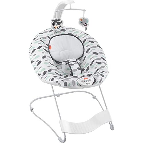 Fisher-Price See and Soothe Deluxe Bouncer Climbing Leaves, Portable Soothing Baby Seat with Vibrations and Music [Amazon Exclusive]