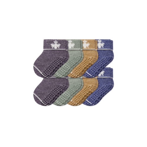 Baby Merino Wool Blend Gripper Calf Sock 8-Pack (6-12 Months)